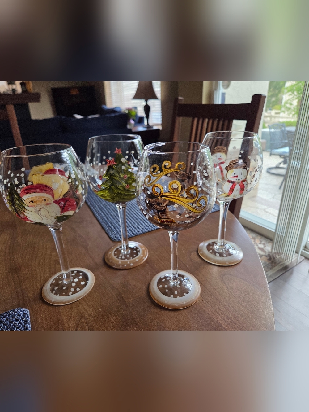 "Winter Wonderland" Balloon Wine Glasses(4) Dario Farcucci Tabletops Unlimited